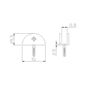 90° Half Moon Style Brass Clamp JGC-3190