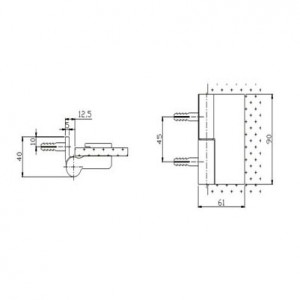 Shower Hinge JSH-2660