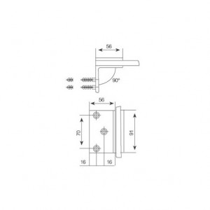 Wall Mount L Type Brass Clamp JGC-3030