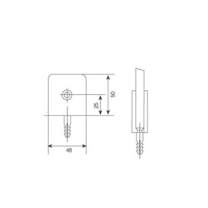 90° Wall to Glass Fixed Clamp JGC-3110