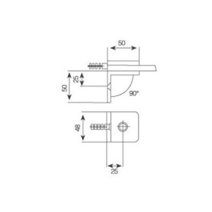 Wall mount -L type Brass Clamp JGC-3130