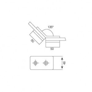 135° Glass To Glass Brass Clamp JGC-3140