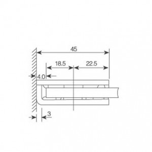 90° Wall to Glass Stainless Steel Clamp JGC-3210