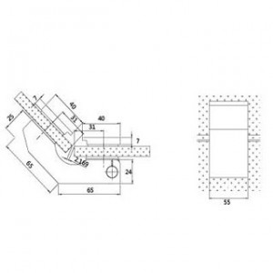 Shower Hinge JSH-2622